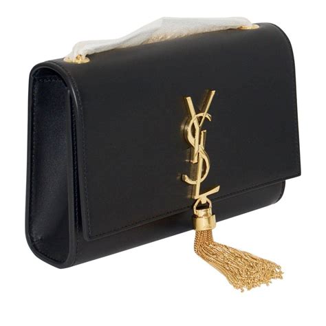 ysl balck bag|YSL black bag with tassel.